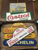 Quantity of metalwork advertising signs
