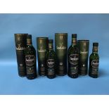 Four bottles of Glenfiddich single malt whisky