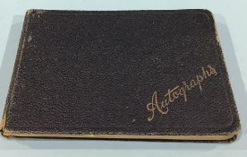 Autograph book to include: Gracie Fields, Sir Laurence Olivier, Vivien Leigh, Ingrid Bergman, W.