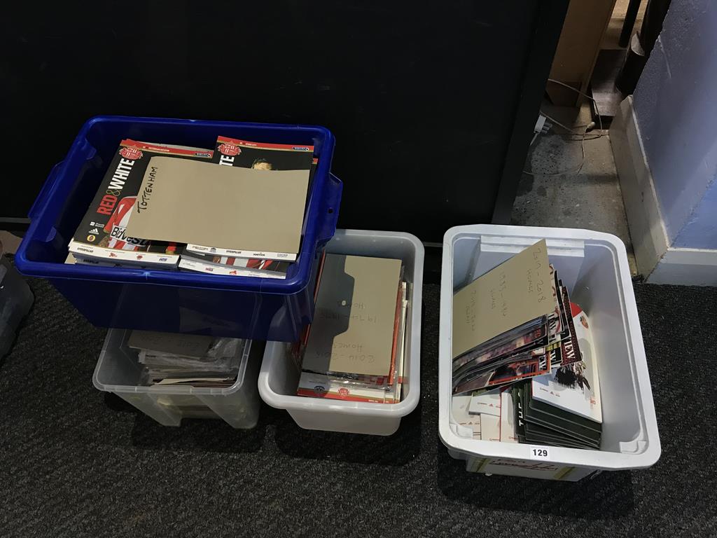 Four boxes of Sunderland AFC Football programmes