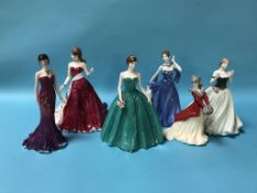 Six Royal Worcester figurines