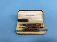 Fountain Pens: Conway Stewart, boxed, 'The Dandy' fountain pen, 'Duro-Point' pencil and Sheffield