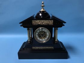 Victorian slate mantel clock