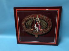 Advertising: wooden sign 'Marshall Sons and Co. Ltd Gainsborough', 60cm x 60cm