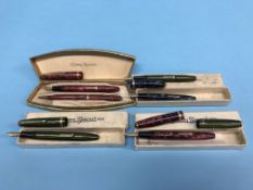 Fountain Pens: Conway Stewart, boxed, 1955, No. 84, Conway Stewart, boxed, 1956, No. 85L, Conway