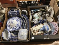 Two boxes of china