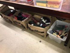 Four boxes of miscellaneous sundry items