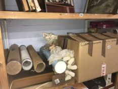 Shelf of assorted items