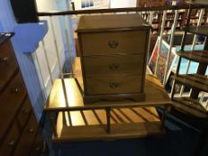 Stag bedside chest and a coffee table
