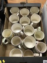 Box of fifteen Vaux tankards