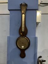 Two glass banjo barometers by Malacrida of 237 Holburn London, L 97cm