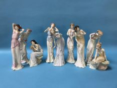 A set of eight Royal Doulton figures, Impressions and one Reflections (9)