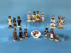 Seventeen Royal Doulton Bunnykins figures