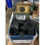 Box of leather jackets including Yves Saint Laurent