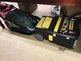 Tool box and a lawn mower