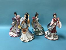 Four Danbury Mint 'Princess' figurines