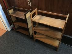 Two folding shelves