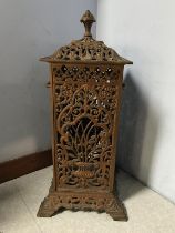 A pierced metalwork stove