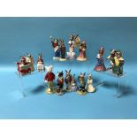 Fifteen Royal Doulton Bunnykins figures