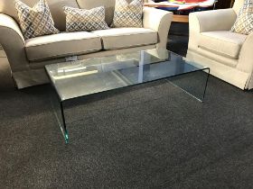 Glass coffee table