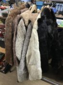 Seven various coats