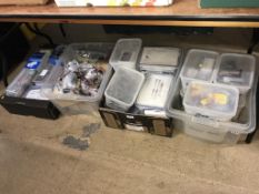 Four boxes of model making electrical and other spare parts