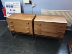 Pair of G Plan Gomme three drawer chests