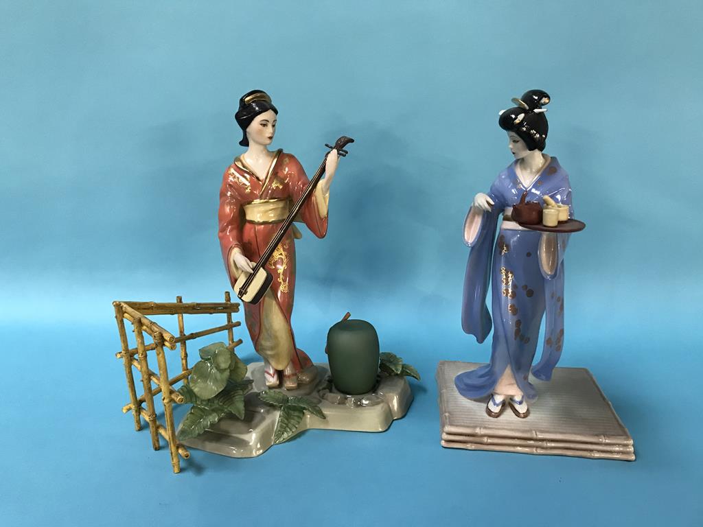 A set of six Franklin Mint Japanese figures - Image 5 of 6