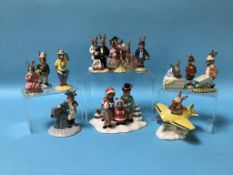 Fifteen Royal Doulton Bunnykins figures