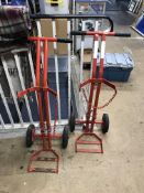 Two gas tank trolleys