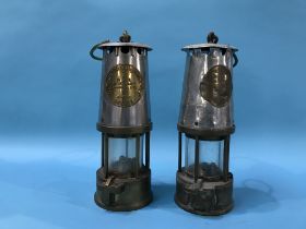 An Eccles miners lamp and one other (2)