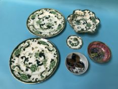 A Moorcroft and Maling bowl and a quantity of Masons china