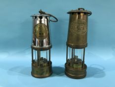 An Eccles miners lamp and an E. Thomas and Williams lamp (2)