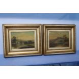Pair of A. G. Haines oils, signed, 'River Severn' and 'Arundel Castle', 29 x 39cm