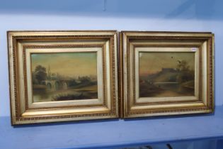 Pair of A. G. Haines oils, signed, 'River Severn' and 'Arundel Castle', 29 x 39cm