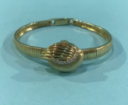 A ladies '14k' Omega wristwatch, 26.9g total