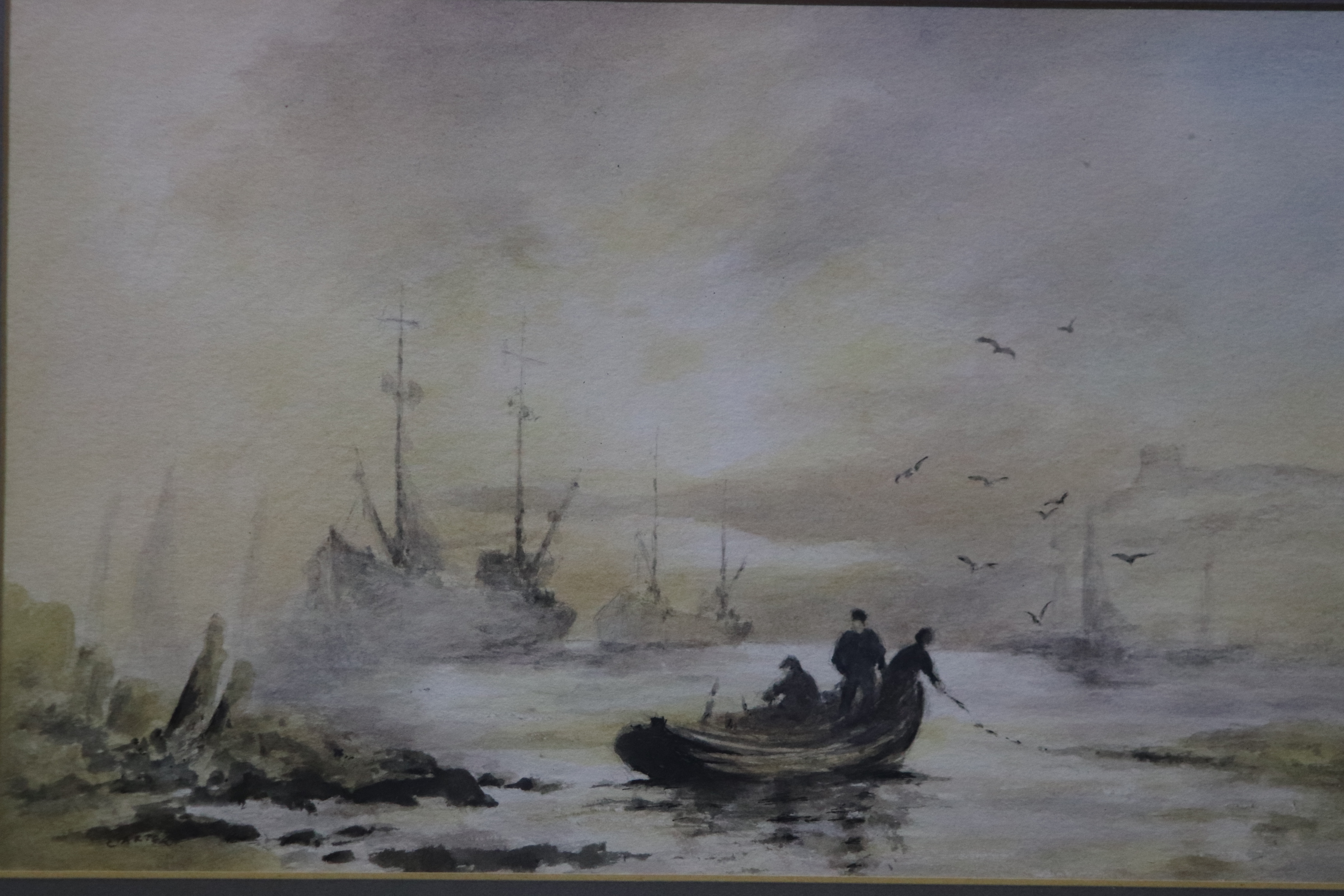 Carter, set of four watercolours, signed, 'Coastal Scenes', 24 x 35cm (1), 17 x 28cm (3) - Image 3 of 4