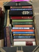 Collection of Folio Society Edition books, including The Folio Golden Treasury, A Family in the Wars