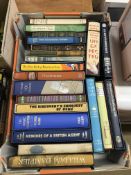 A collection of Folio Society Edition books, including Memoirs of a British Agent, The Discovery and