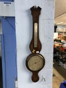 A mahogany banjo barometer