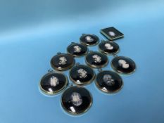 A collection of Peter Bates miniature cameos (11)