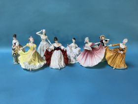 Eight various Royal Doulton figurines