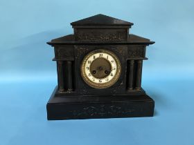 Victorian slate mantel clock