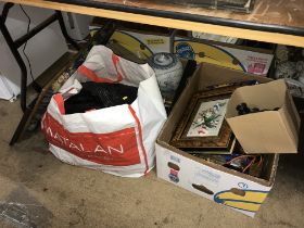 Three boxes of assorted and motorcycle leathers (please note Bugle and Meerkats withdrawn from lot)