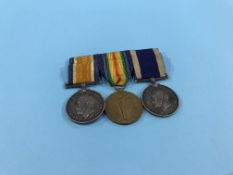 Trio of World War I medals to J46685 J. Coxon A.B. R.N. H.M.S. Hood, including For Long Service
