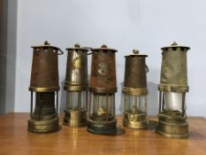 Five Miners lamps