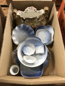 A collection of Bing and Grondahl china and an Austrian vase
