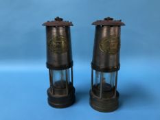 Two E. Thomas and Williams Ltd miners lamps