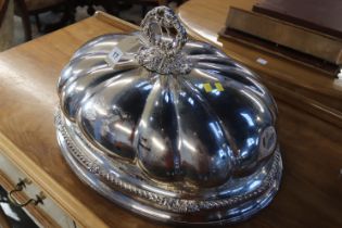 Silver plated meat cover