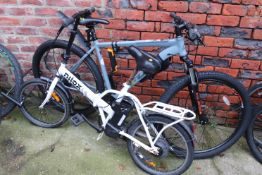 A mountain bike and a folding bike
